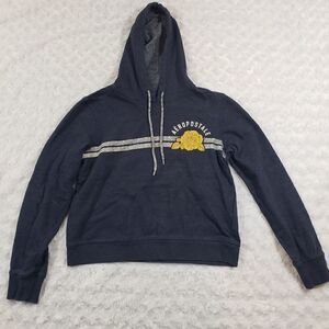 Aeropostale size medium blue hoodie with yellow rose print